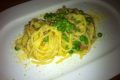 Spaghetti alla Carbonara con Prosciutto d'Oca, Piselli e Pecorino stagionato al Pepe